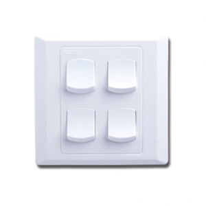 CLICK-ASTER-4 GANG 1 WAY SWITCH