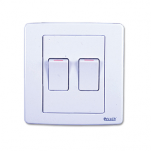 CLICK-PRIME-2 GANG 1 WAY SWITCH